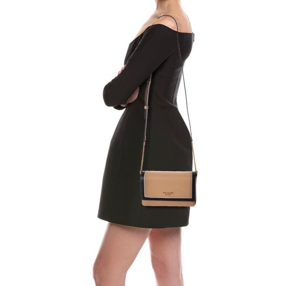 🤎🖤 NWT! Kate Spade Tan/Black Crossbody - Picture 5 of 5